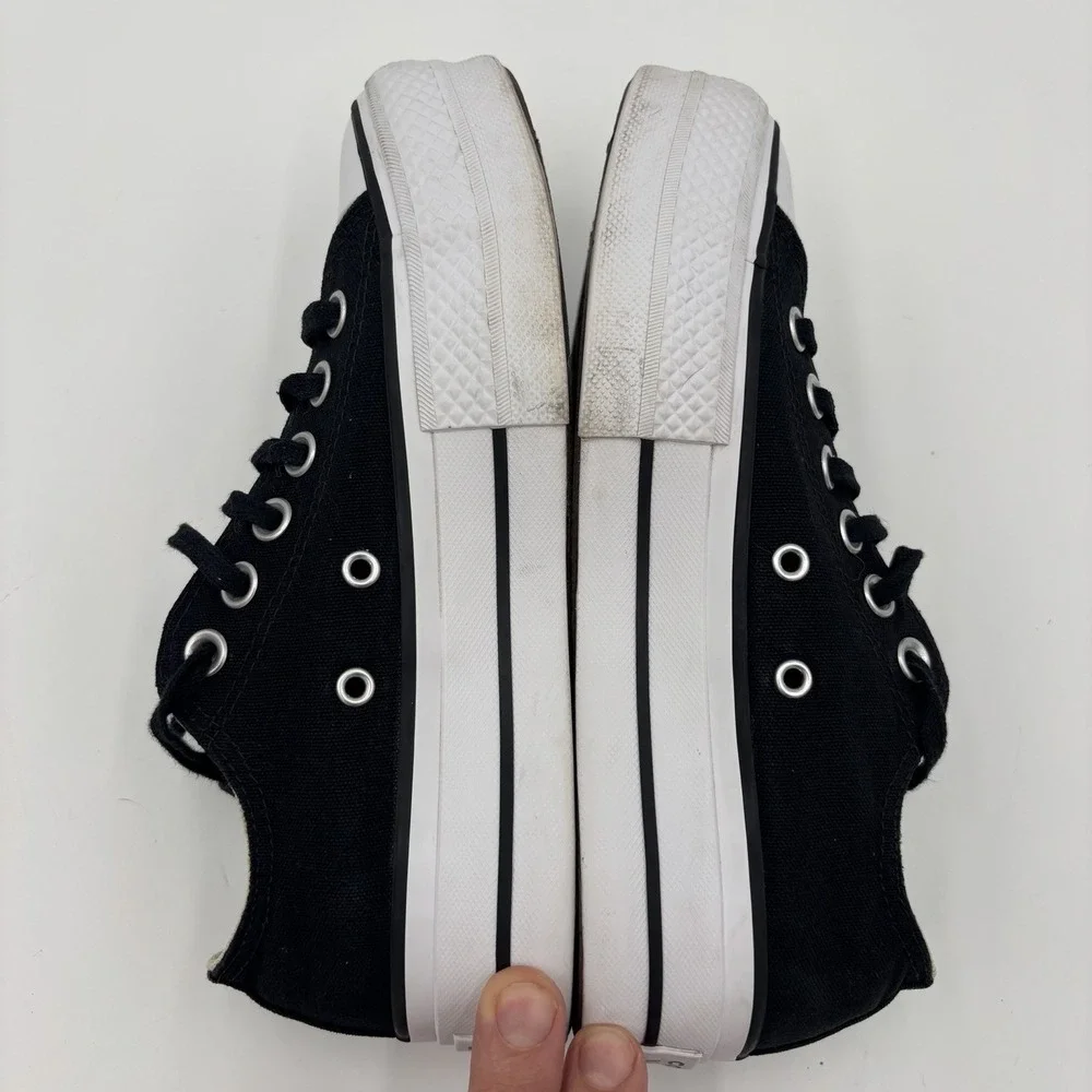 Converse Chuck Taylor All Star Lift OX Platform Black White Chunky Women's 5.5